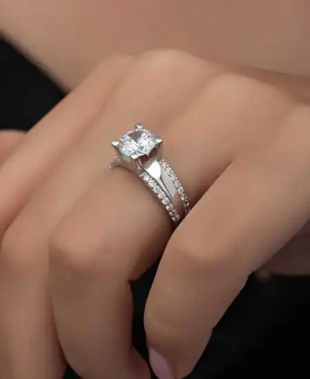 Gümüş Tek Taş Kadın Yüzük