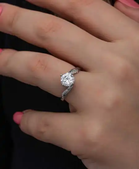 Gümüş Tek Taş Kadın Yüzük