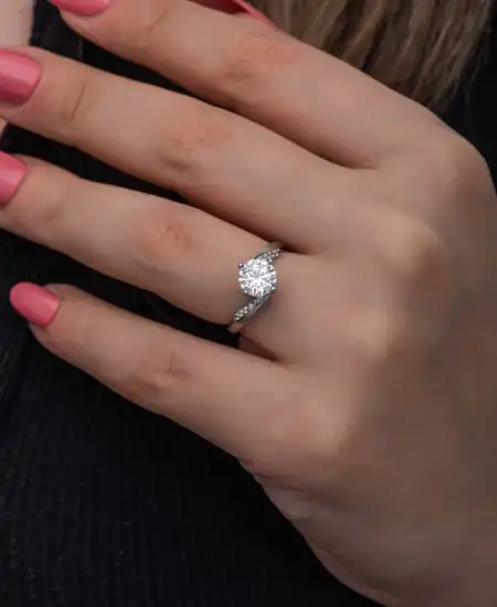 Gümüş Tek Taş Kadın Yüzük