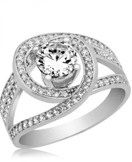 Gümüş Tek Taşlı  Bayan Yüzük