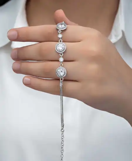 Gümüş Tektaş Kadın Bileklik