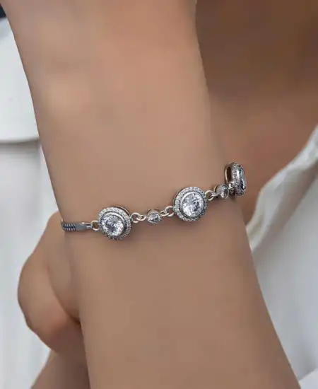 Gümüş Tektaş Kadın Bileklik