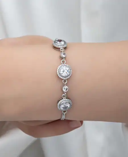 Gümüş Tektaş Kadın Bileklik