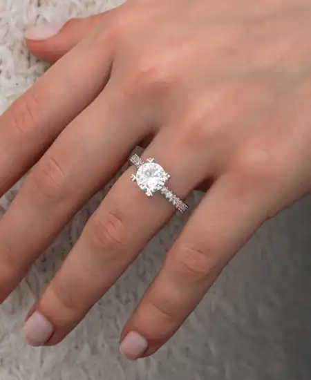 Gümüş Tektaş Tamtur Kadın Yüzük