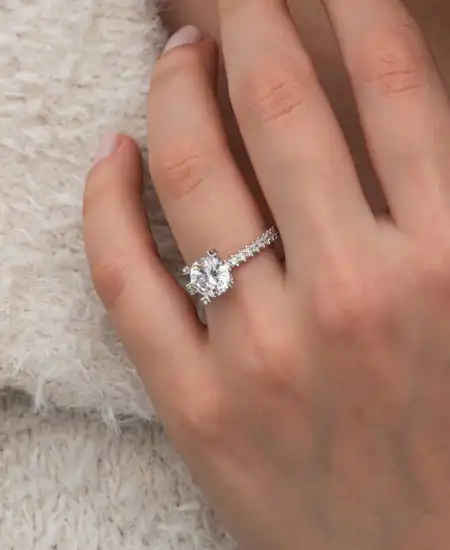 Gümüş Tektaş Tamtur Kadın Yüzük