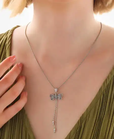 Gümüş Telkari Yusufçuk Kadın Kolye