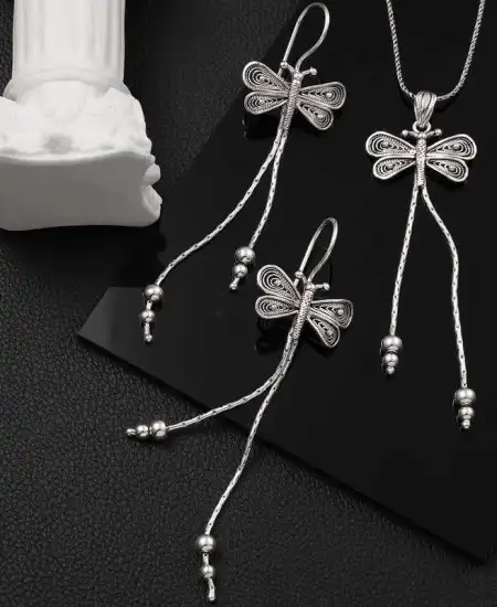 Gümüş Telkari Yusufçuk Kadın Set