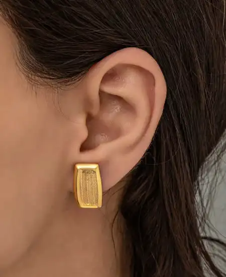 Gümüş Trabzon Hasır Kadın Küpe