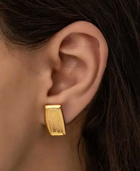 Gümüş Trabzon Hasır Kadın Küpe