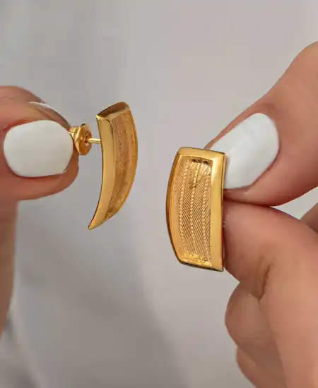 Gümüş Trabzon Hasır Kadın Küpe