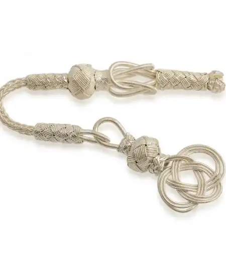 Gümüş Trabzon Örmesi Kazaz Tesbih Püskülü