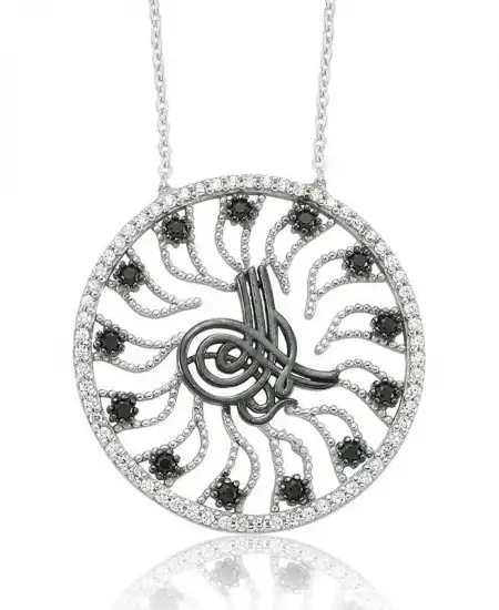 Gümüş Tuğra Bayan Kolye