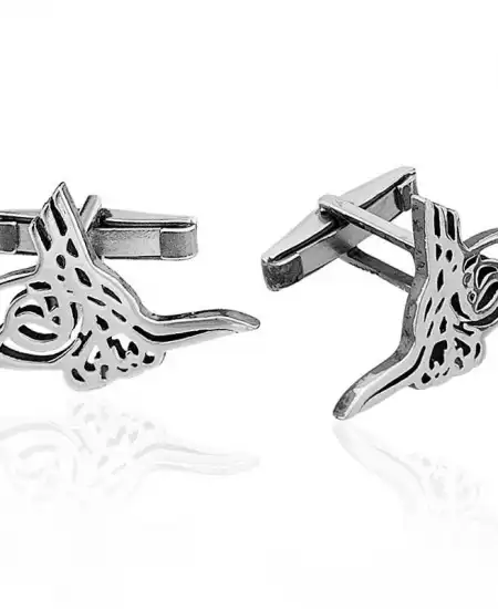 Gümüş Tuğra Kol Düğmesi