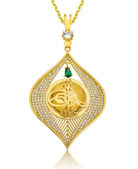 Gümüş Tuğra Ziynet Kolye