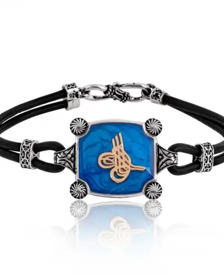 Gümüş Tuğralı Erkek Bileklik