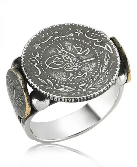 Gümüş Tuğralı Erkek Yüzük