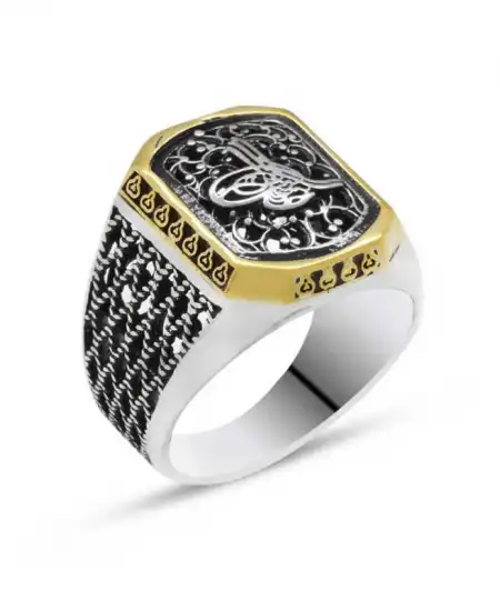 Gümüş Tuğralı Erkek Yüzük