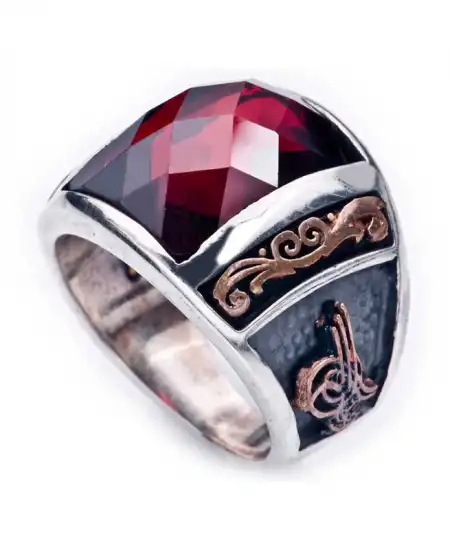 Gümüş Tuğralı Erkek Yüzük