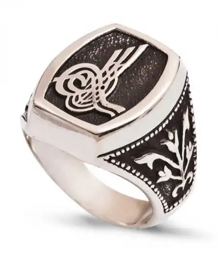 Gümüş Tuğralı Erkek Yüzük