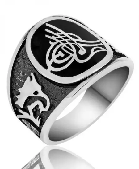 Gümüş Tuğralı Erkek Yüzük