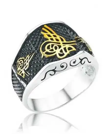 Gümüş Tuğralı Erkek Yüzük