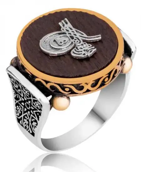 Gümüş Tuğralı Kuka Erkek Yüzük