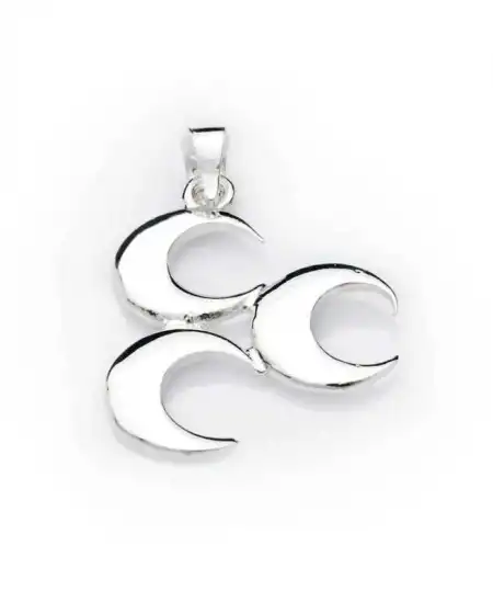 Gümüş Üç Hilal Kolye