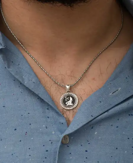 Gümüş Üç Hilal Kurt Kolye