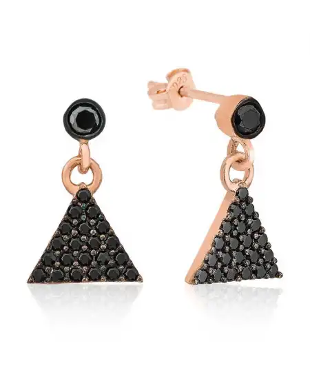 Gümüş Üçgen Bayan Küpe