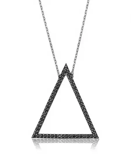 Gümüş Üçgen Kadın Kolye