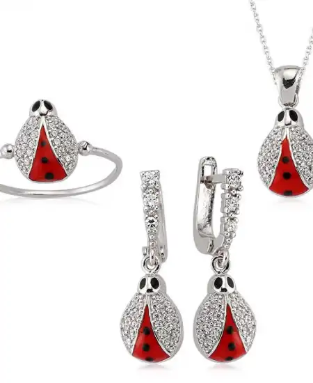 Gümüş Uğur Böceği Bayan Set