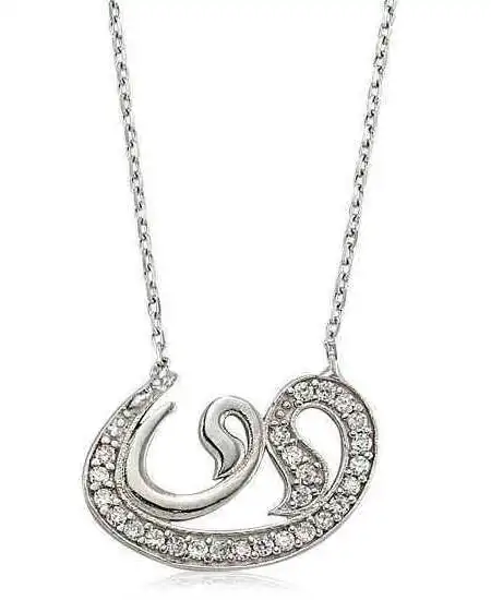 Gümüş Vav Bayan Kolye