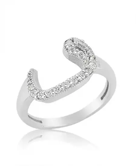 Gümüş Vav Bayan Yüzük