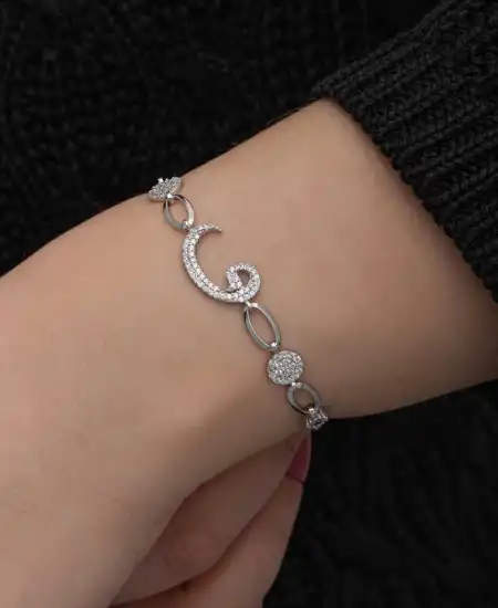 Gümüş Vav Kadın Bileklik