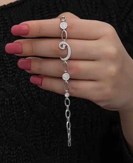 Gümüş Vav Kadın Bileklik