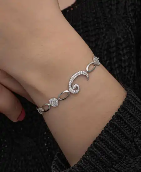 Gümüş Vav Kadın Bileklik