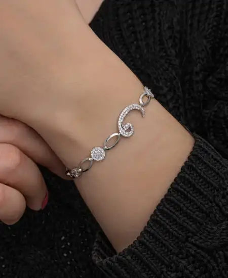 Gümüş Vav Kadın Bileklik