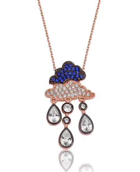 Gümüş Yağmur Bulutu Kolye