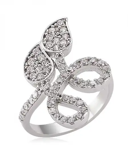 Gümüş Yaprak Bayan Yüzük