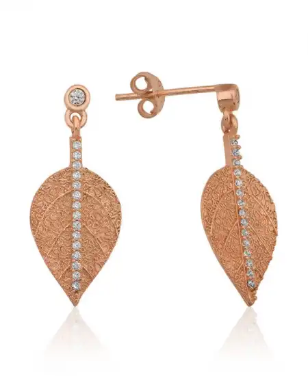 Gümüş Yaprak Küpe