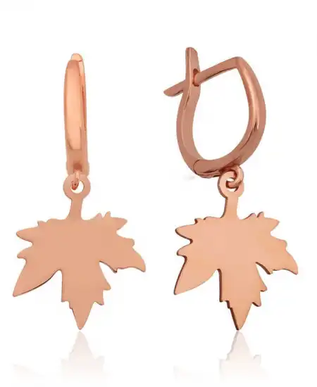 Gümüş Yaprak Küpe