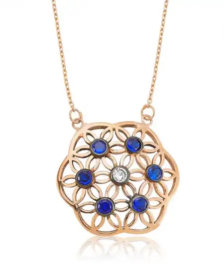 Gümüş Yaşam Çiçeği Bayan Kolye