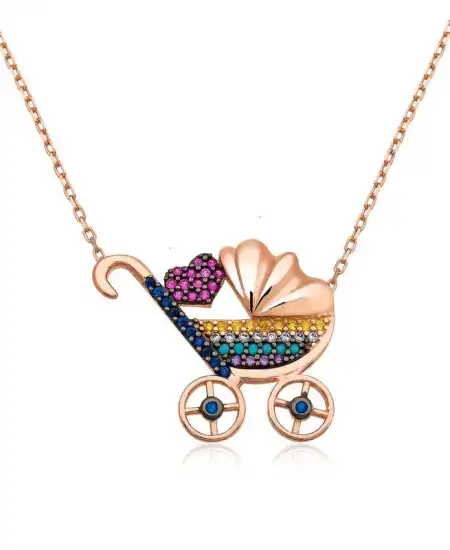 Gümüş Yeni Doğan Bebek Kolye