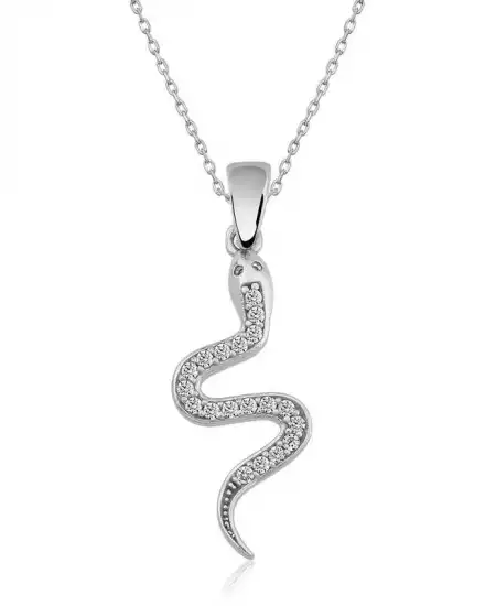 Gümüş Yılan Bayan Kolye