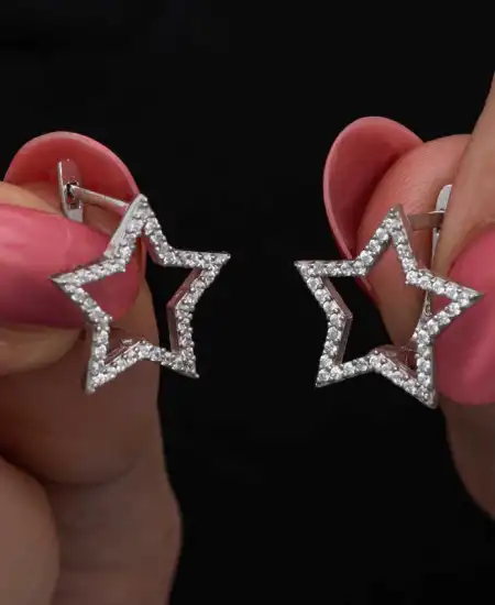 Gümüş Yıldız Kadın Küpe