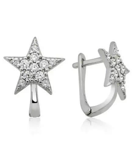 Gümüş Yıldız Küpe