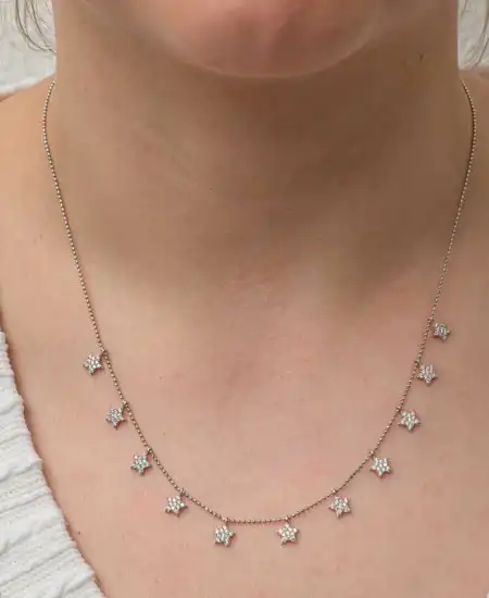 Gümüş Yıldız Şans Kadın Kolye