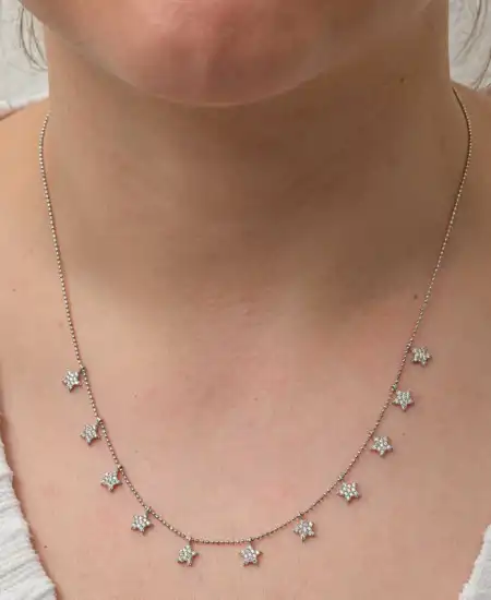 Gümüş Yıldız Şans Kadın Kolye