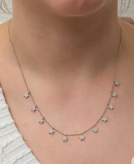 Gümüş Yıldız Şans Kadın Kolye