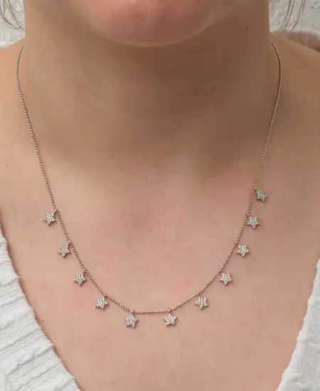 Gümüş Yıldız Şans Kadın Kolye